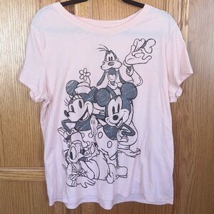 Disney Mickey & Friends Graphic T-Shirt Pink XL